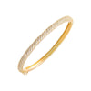 Gold Pave Twisted Rope Bangle Bracelet - Adina Eden's Jewels