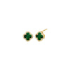 Malachite Pave Colored Stone Clover Stud Earring - Adina Eden's Jewels