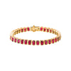 Colored Bezel Baguette Tennis Bracelet