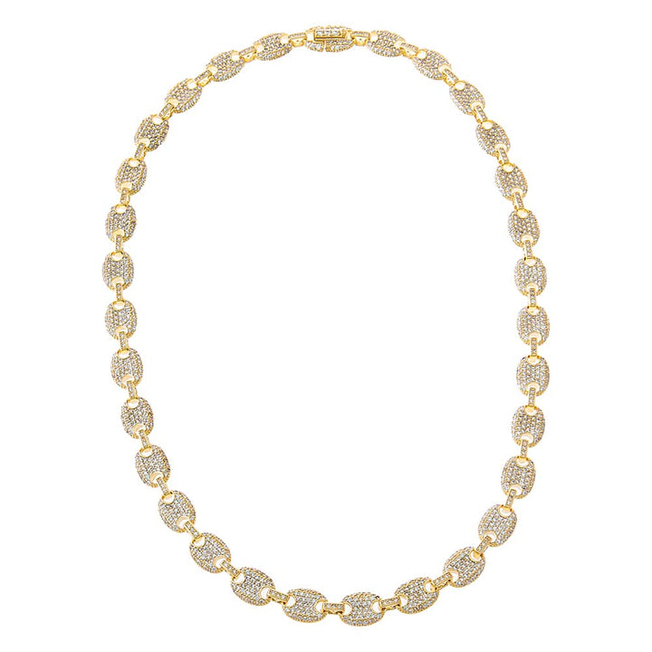  Fancy Pave Mariner Link Necklace - Adina Eden's Jewels