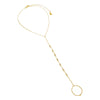 Gold CZ Multi Embedded Bezel Hand Chain - Adina Eden's Jewels