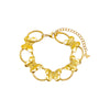 Gold Chunky Solid Butterfly Link Bracelet - Adina Eden's Jewels