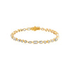 Gold Colored Multi Shape Bezel Tennis Bracelet - Adina Eden's Jewels