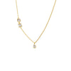 Gold CZ Bezel Multi Shape Accented Pendant Necklace - Adina Eden's Jewels