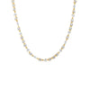 Gold CZ Three Prong Chain Tennis Necklace - Adina Eden's Jewels