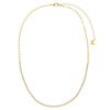 Gold CZ Half Tennis Link Necklace - Adina Eden's Jewels