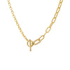 Gold Pave Accented Toggle Multi Chain Necklace - Adina Eden's Jewels