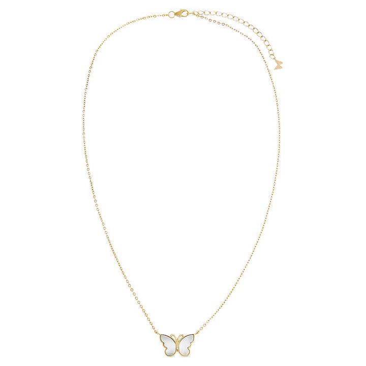  Mother Of Pearl Butterfly Necklace - Adina Eden's Jewels