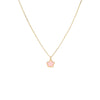 Pink Kids Pink Enamel Flower Pendant Necklace 14K - Adina Eden's Jewels