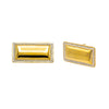 Gold Pave Outlined Rectangular Statement Stud Earring - Adina Eden's Jewels