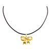  Solid Bow Tie Rope Pendant Necklace - Adina Eden's Jewels