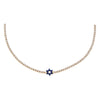 Gold Sapphire Blue Star Of David Tennis Choker - Adina Eden's Jewels