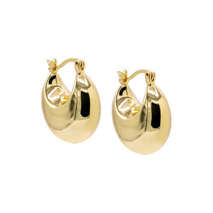 Gold Mini Chunky Graduated Hoop Earring - Adina Eden's Jewels