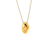 Gold Fluid Pebble Pendant Statement Necklace - Adina Eden's Jewels