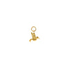 14K Gold Mini Solid Hummingbird Charm 14K - Adina Eden's Jewels