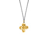 Gold Flower Statement Rope Adjustable Necklace - Adina Eden's Jewels