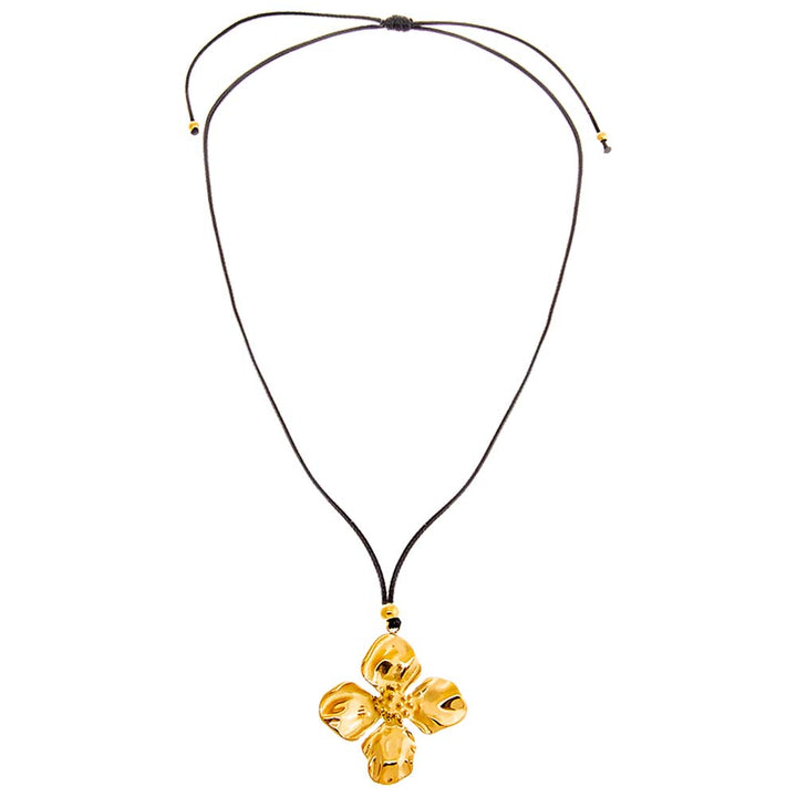  Flower Statement Rope Adjustable Necklace - Adina Eden's Jewels