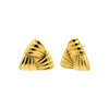 Gold Triangular Ridged Statement Stud Earring - Adina Eden's Jewels