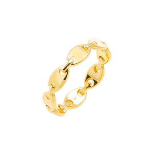 Gold / 5 Solid Flat Mariner Band Ring - Adina Eden's Jewels