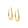 Gold Thin Graduated Open Hoop Earring - Adina Eden's Jewels