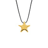 Gold Solid Puffy Star Rope Pendant Necklace - Adina Eden's Jewels