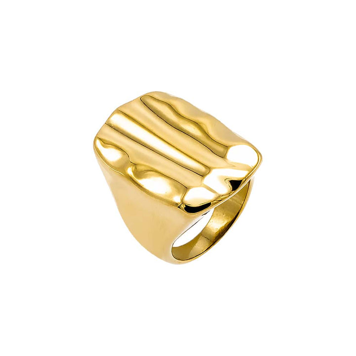 Gold Solid Jumbo Statement Ring - Adina Eden's Jewels