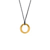 Gold Solid Open Circle Rope Pendant Necklace - Adina Eden's Jewels