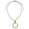  Solid Open Circle Rope Pendant Necklace - Adina Eden's Jewels