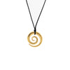 Gold Solid Swirled Rope Pendant Necklace - Adina Eden's Jewels