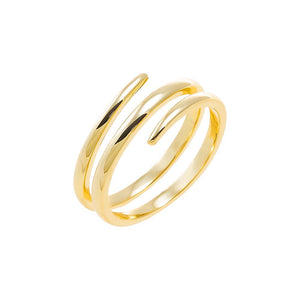 Gold / 6 Solid Triple Wrap Ring - Adina Eden's Jewels