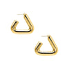  Solid Open Hollow Triangle Hoop Earring - Adina Eden's Jewels