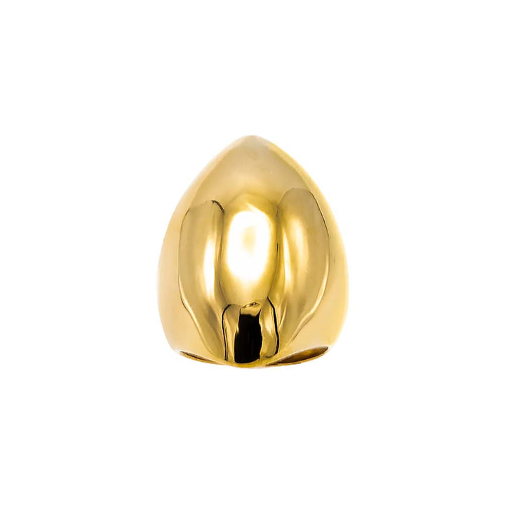 Gold Solid Graduated Puffy Statement Ring - Adina Eden's Jewels