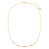  Scattered CZ Triple Baguette Bezel Necklace - Adina Eden's Jewels