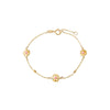 Pink Kids Pink Enamel Triple Flower Braclet 14K - Adina Eden's Jewels