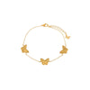 Gold Triple Ridged Butterfly Charm Bracelet - Adina Eden's Jewels