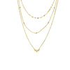 Gold Three In One Dainty CZ Chain Necklace - Adina Eden's Jewels