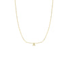 Gold / A Pave Mini Initial Pendant Necklace - Adina Eden's Jewels