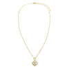 Pave Initial Four Leaf Clover Stone Necklace - Adina Eden's Jewels