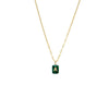Malachite / A Pave Initial X Malachite Dog Tag Necklace - Adina Eden's Jewels