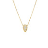 Gold Pave Teardrop Stone Pendant Necklace - Adina Eden's Jewels