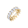 Gold / 6 CZ Multi Pear Eternity Ring - Adina Eden's Jewels
