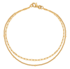 Gold Two In One Double Chain Bracelet - Adina Eden's Jewels