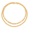 Gold Two In One Chunky Double Chain Bracelet - Adina Eden's Jewels