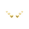 Gold Graduated Solid Heart Stud Earring Combo Set - Adina Eden's Jewels