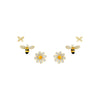 Gold Bees & Flowers Stud Earring Combo Set - Adina Eden's Jewels