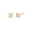 Gold Mini CZ Princess Cut Stud Earring - Adina Eden's Jewels