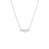 14K Gold Lab Grown Diamond Marquise Cut Curved Bar Necklace 14K - Adina Eden's Jewels