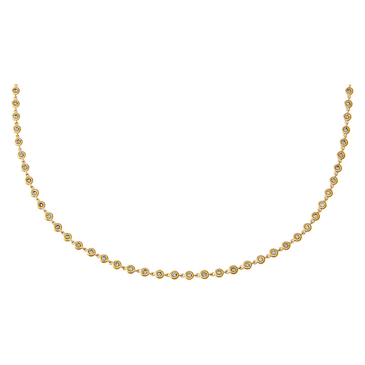 Diamond Bezel Tennis Choker 14K - Adina Eden's Jewels