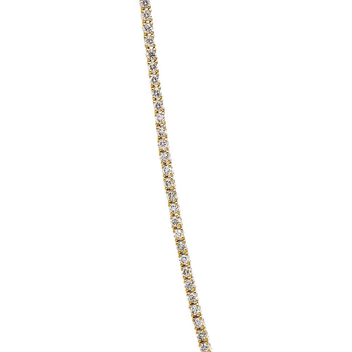 Thin Diamond Tennis Necklace 14K - Adina Eden's Jewels