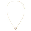  Pave Diamond Colored Stone Heart Necklace 14K - Adina Eden's Jewels